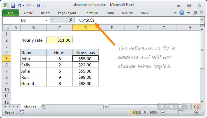 Excel Absolute Reference Exceljet 6432